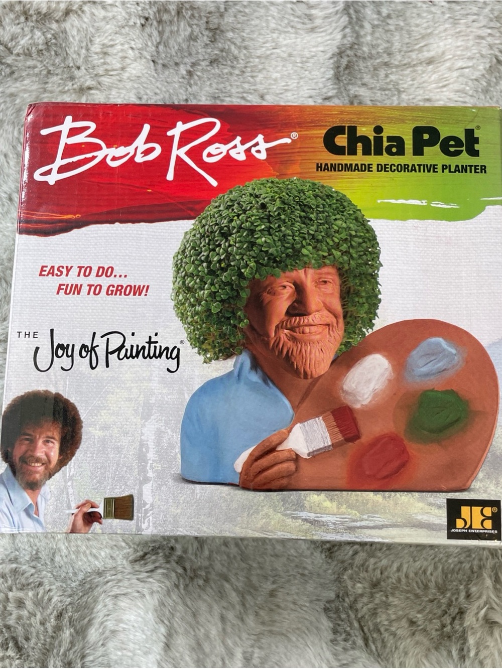 Bob Ross Chia Pet Decorative Planter - Green Foliage